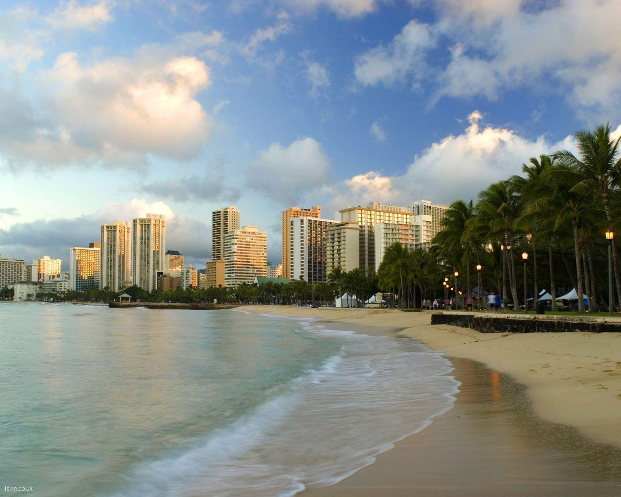 Waikiki beach Desktop Wallpaper. iskin