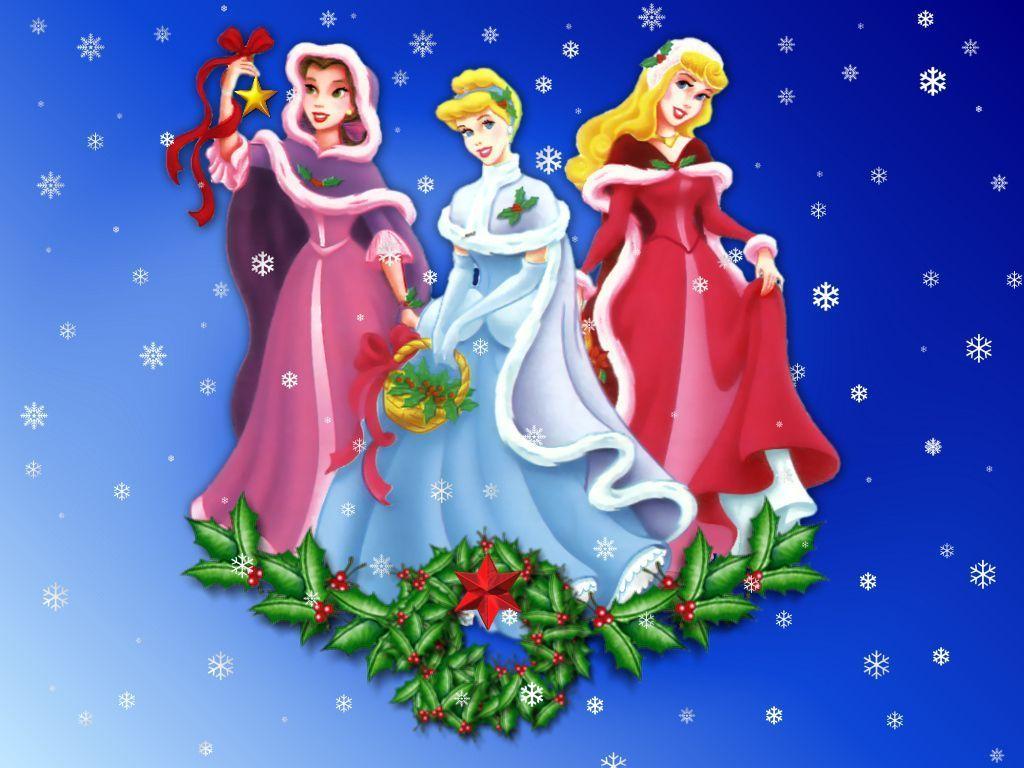 Disney Princesses At Christmas Disney Wallpaper 7963794