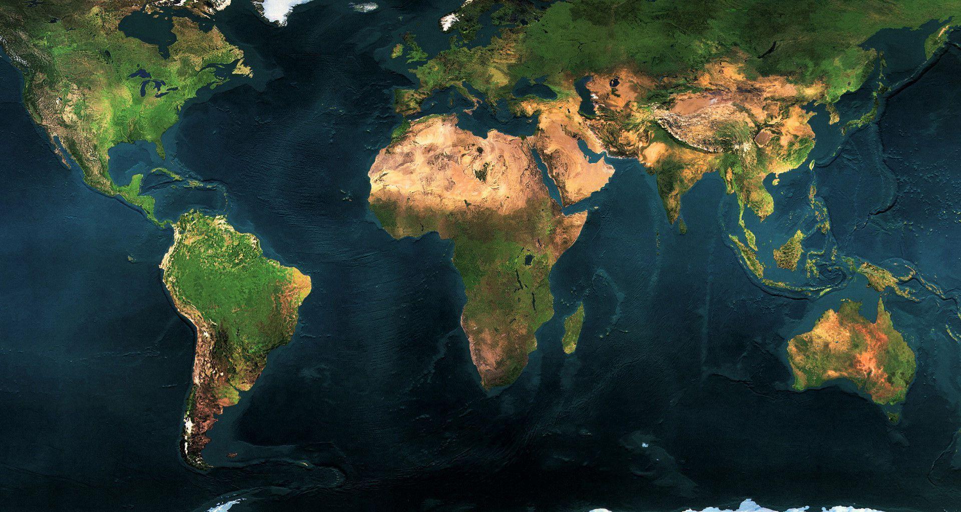 Daily Wallpaper: High Resolution Detailed Map of the World