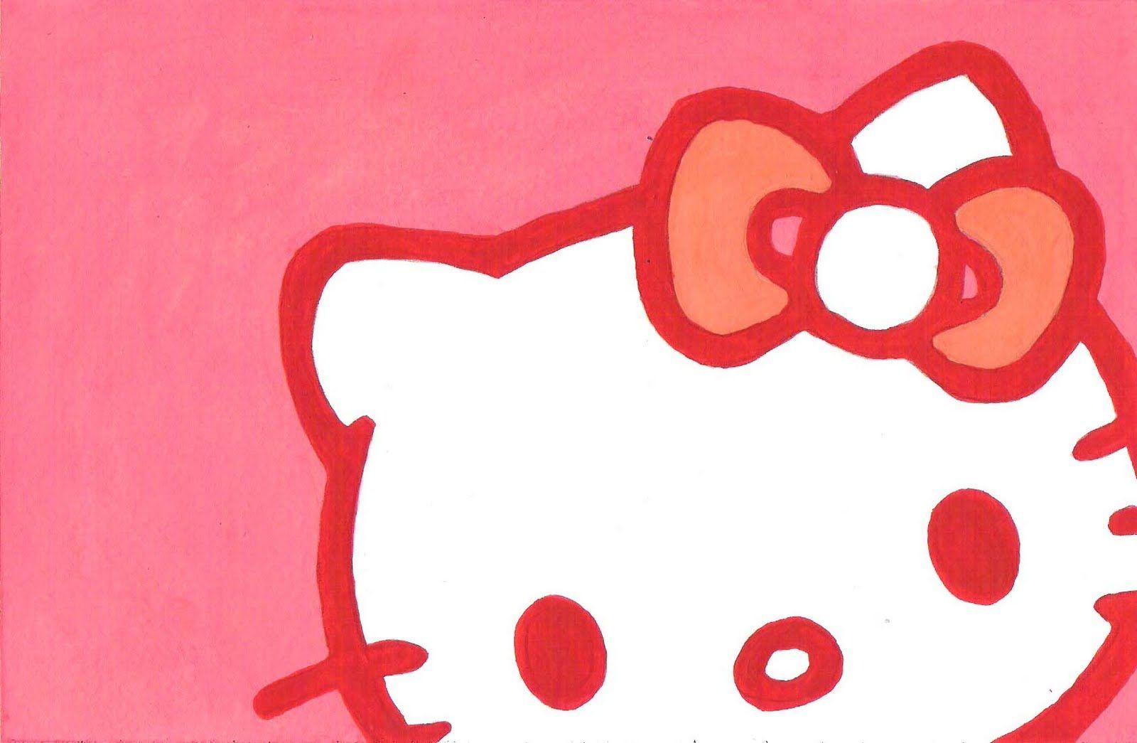 Wallpaper For > Hello Kitty Face Background For Computers