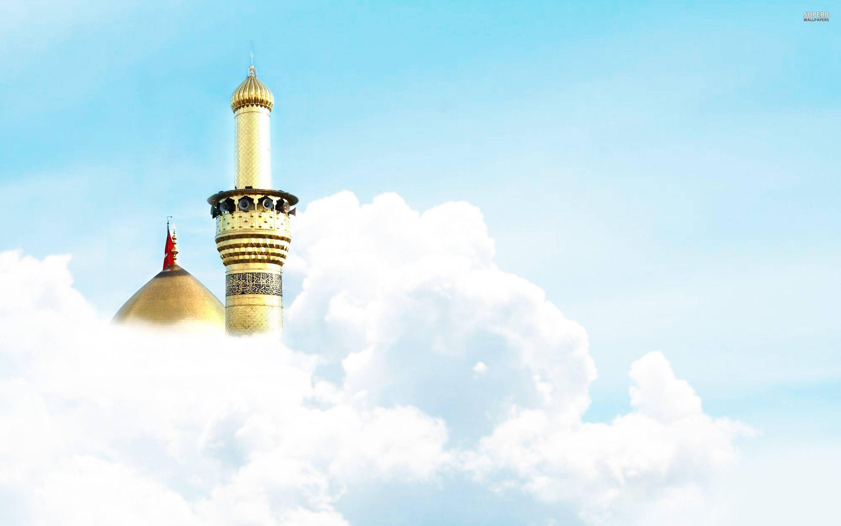 Mosque towers in the clouds wallpaper wallpaper - #
