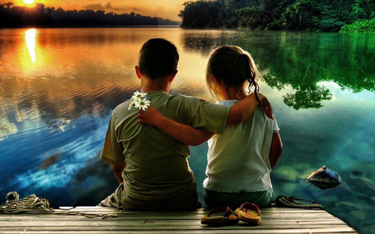 Wallpaper For > Cute Kids Couple Wallpaper With Quotes