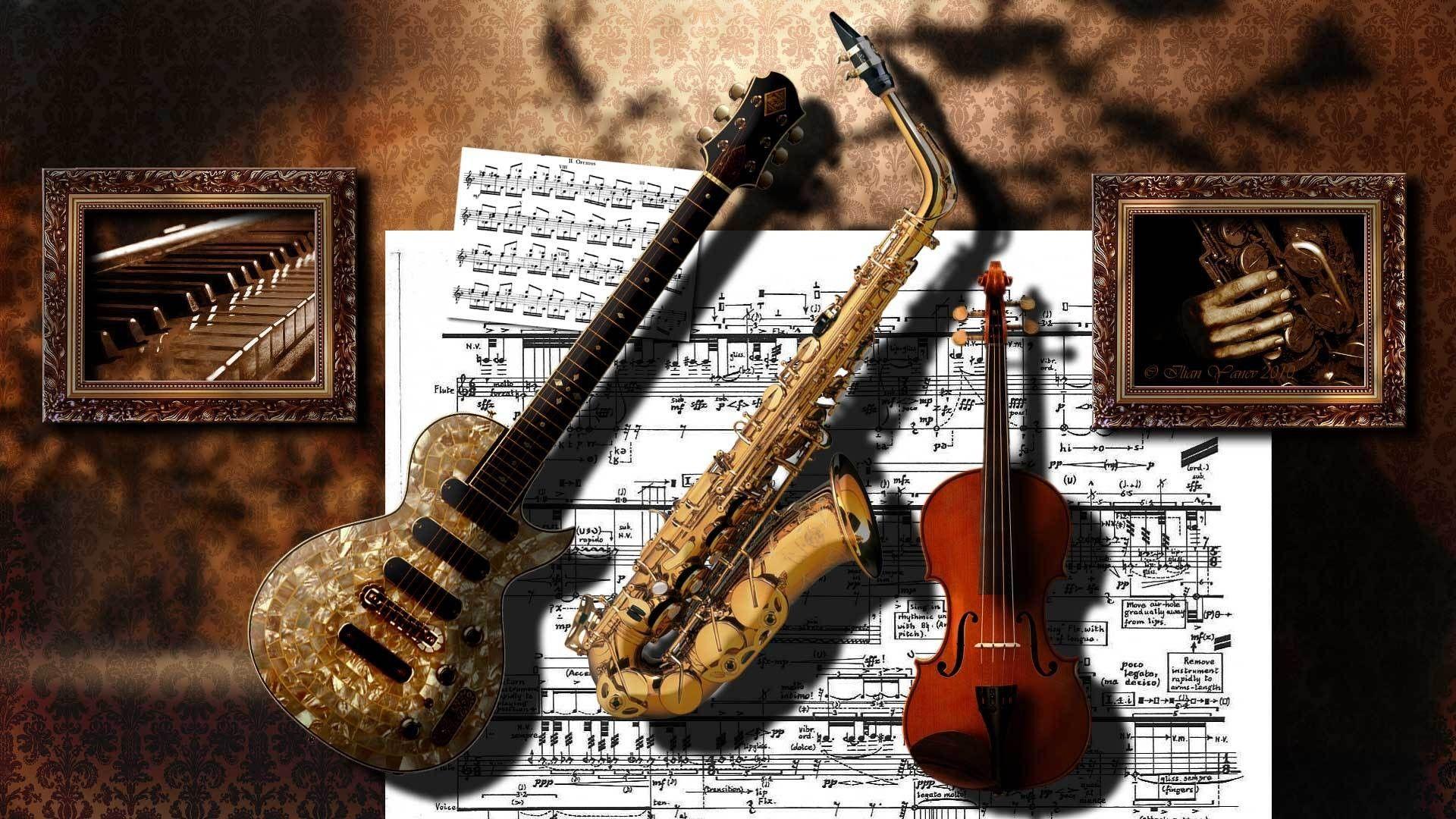 all music instrument wallpaper