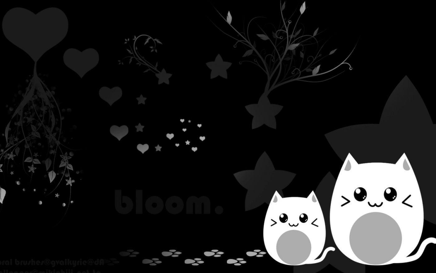 Cute black deals and white wallpapers