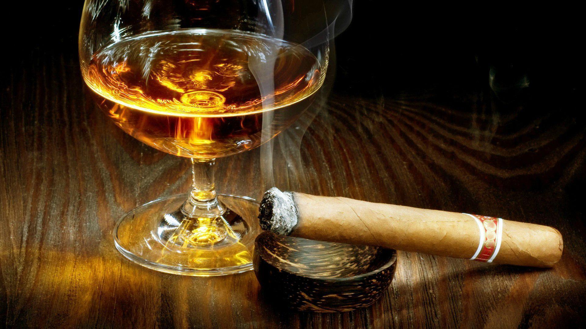 Cigar And Cognac HD Wallpaper 1920x1080