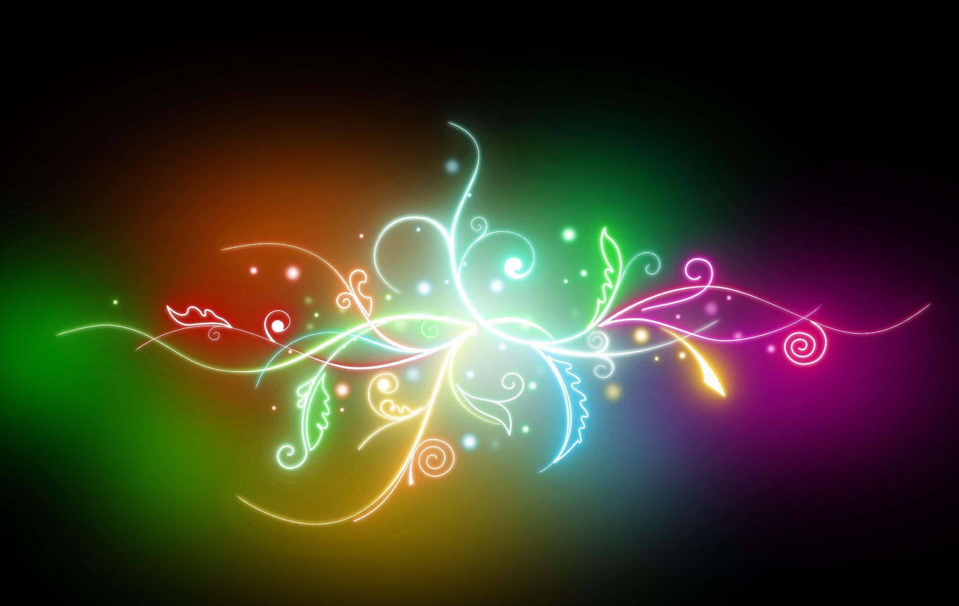 image For > Neon Colorful Computer Background