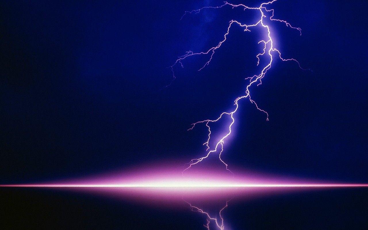 Wallpaper For > Purple Lightning Storm Wallpaper