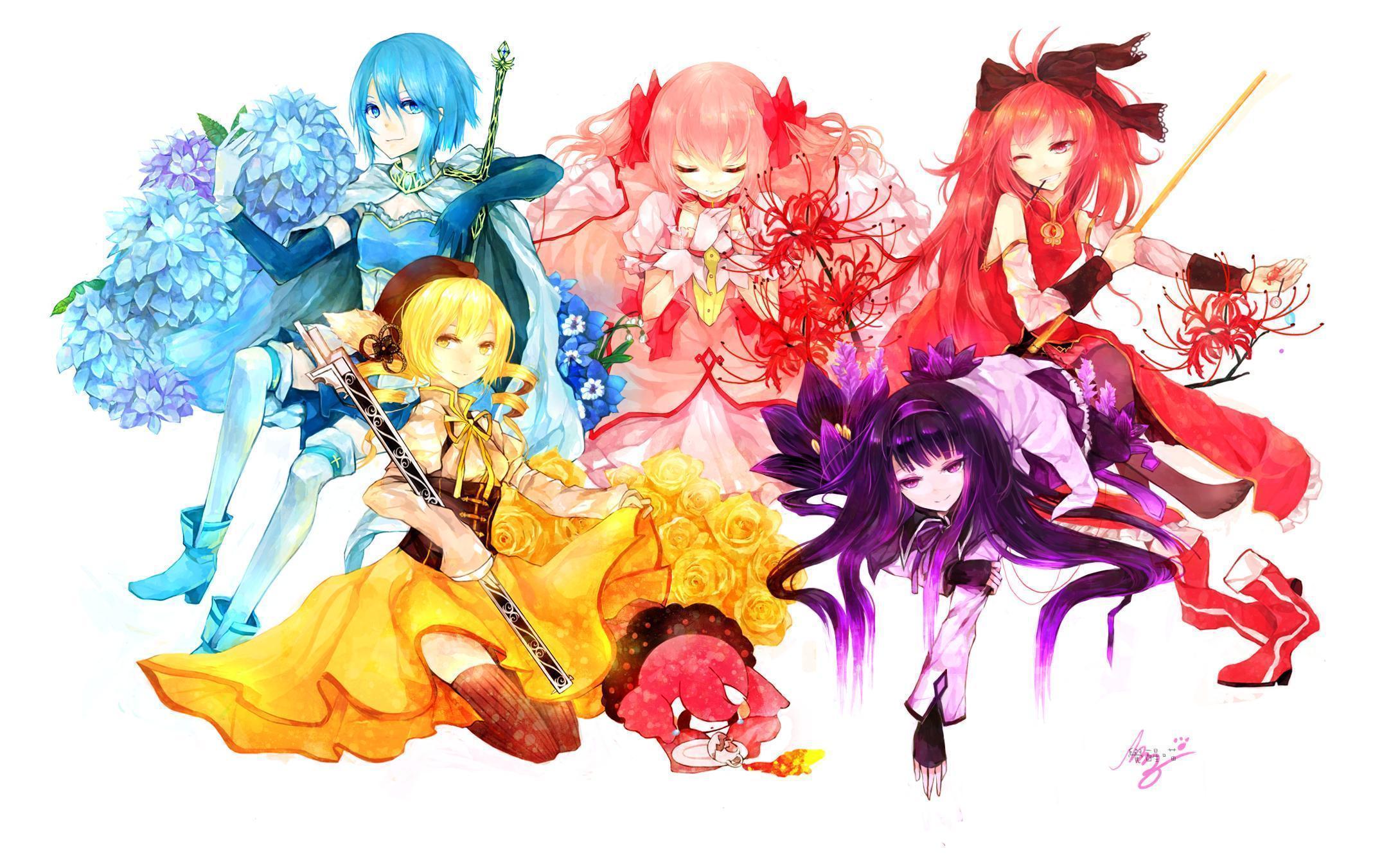 Konachan Com Akemi Homura Kaname Madoka Kyuubee Mahou Shoujo