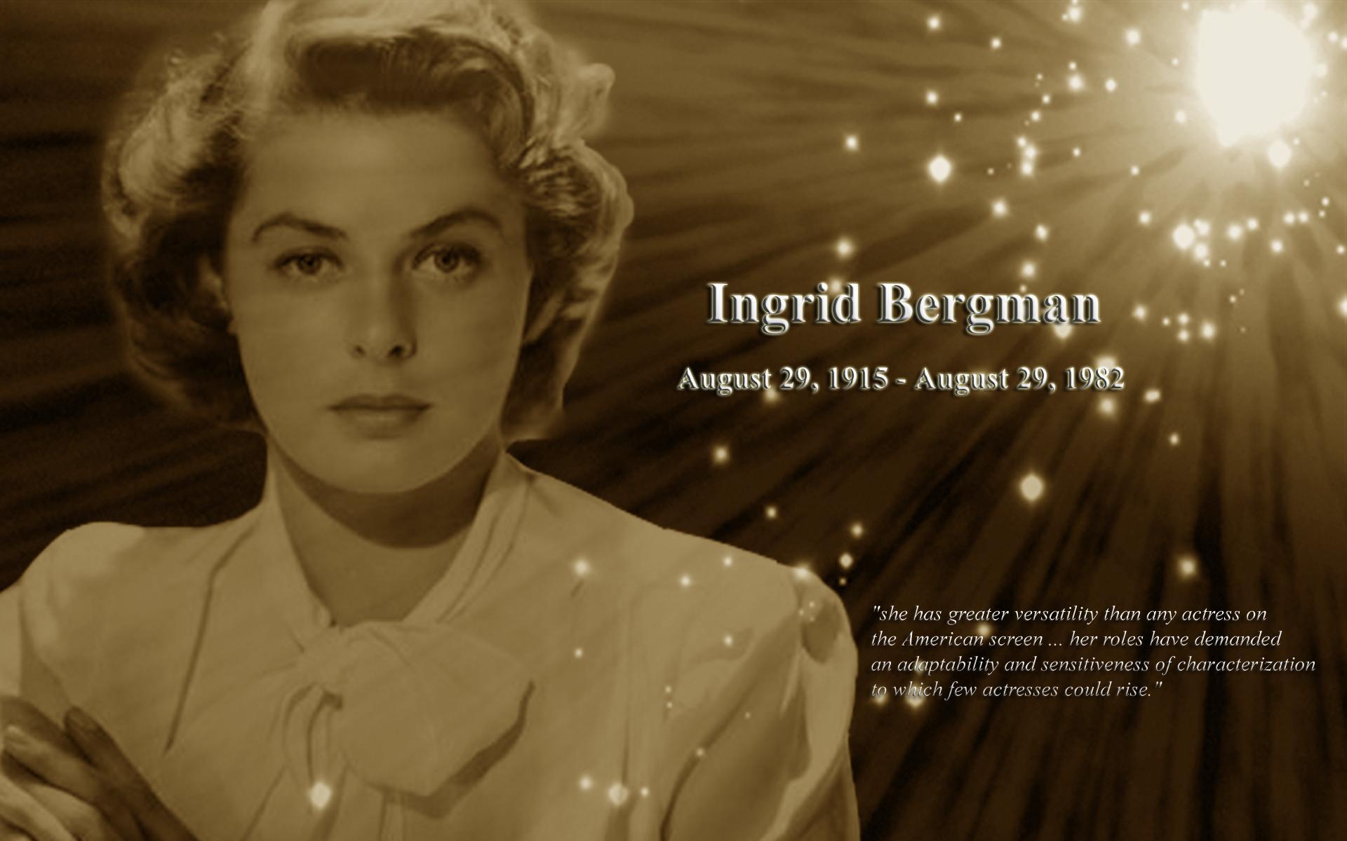 Ingrid Bergman Desktop Wallpaper