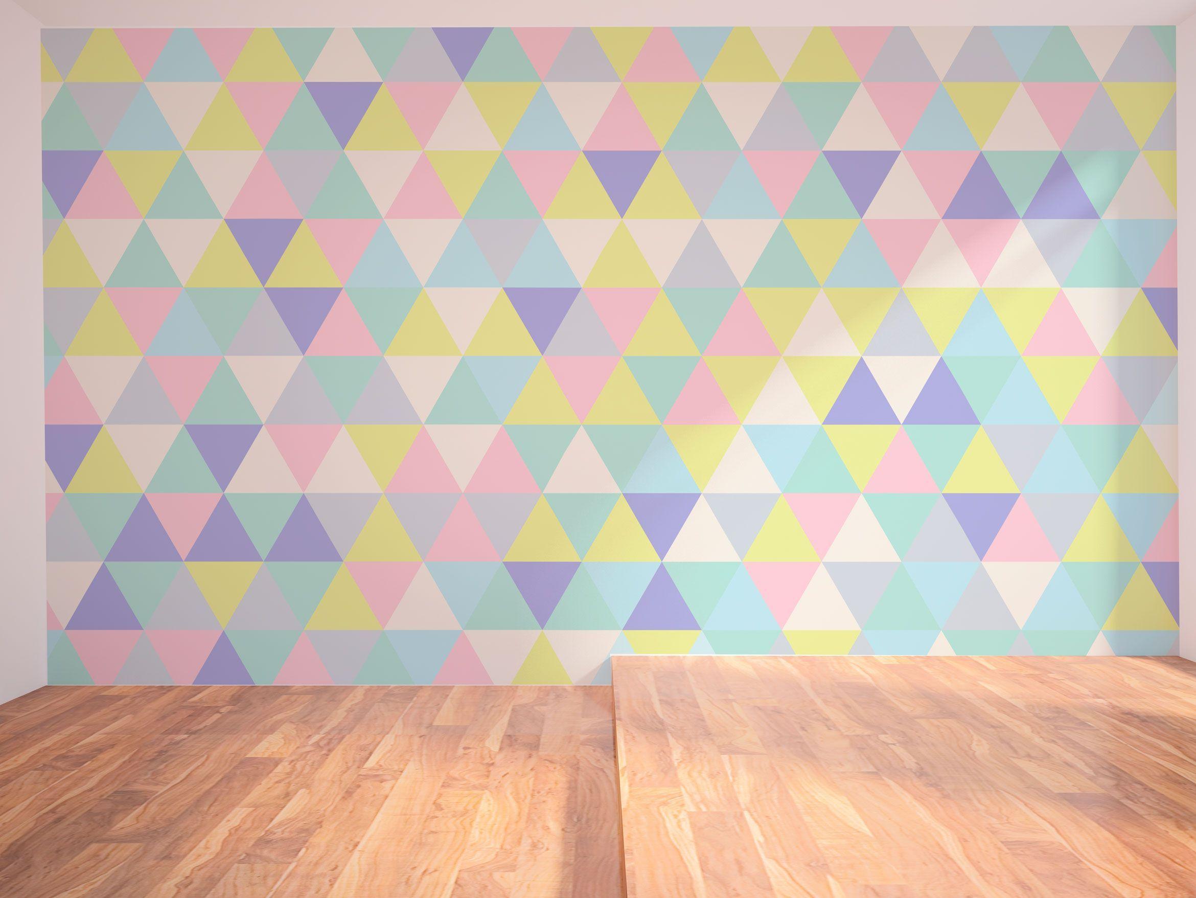 Wallpaper Triangles Soft Colors