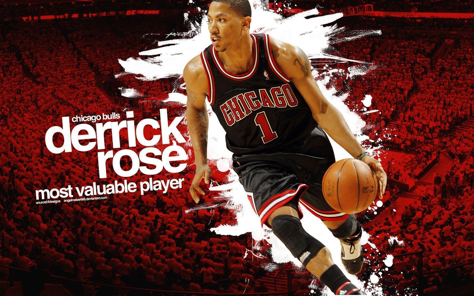 Derrick Rose Mvp Wallpaper Black Red Background taken from Derrick