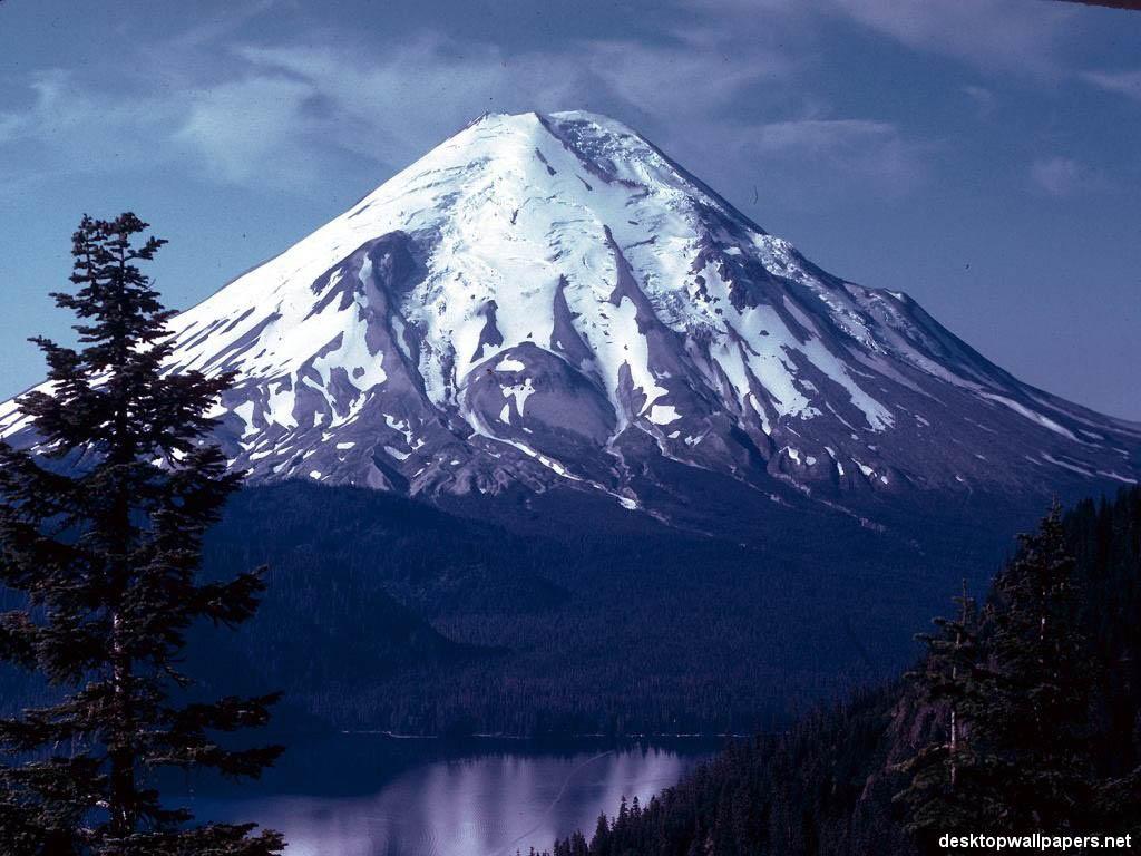 Snow Topped Mountain Desktop Wallpaper
