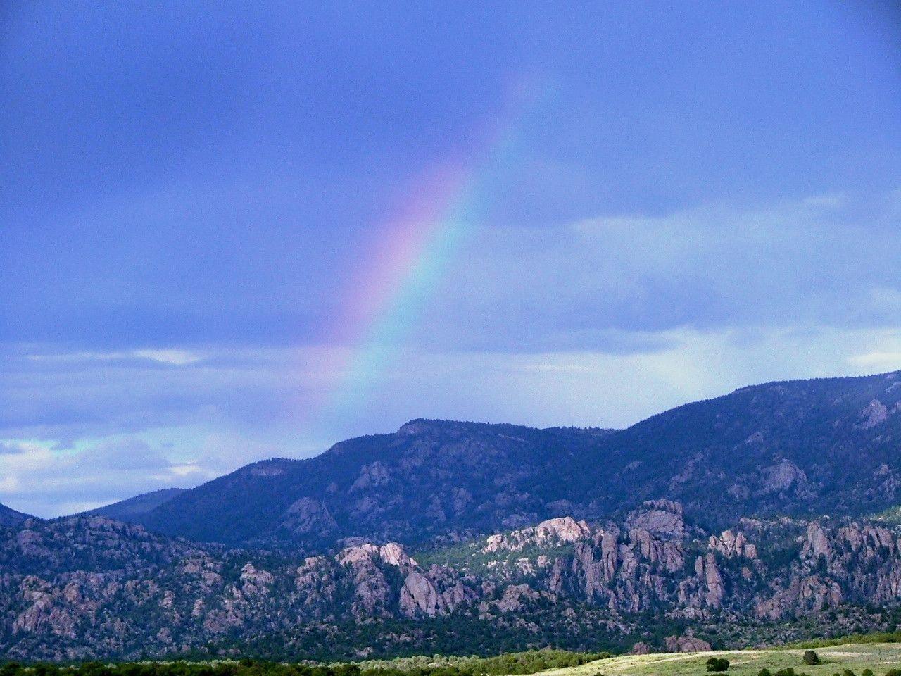 senery utah mountains rainbow beautiful scenery background
