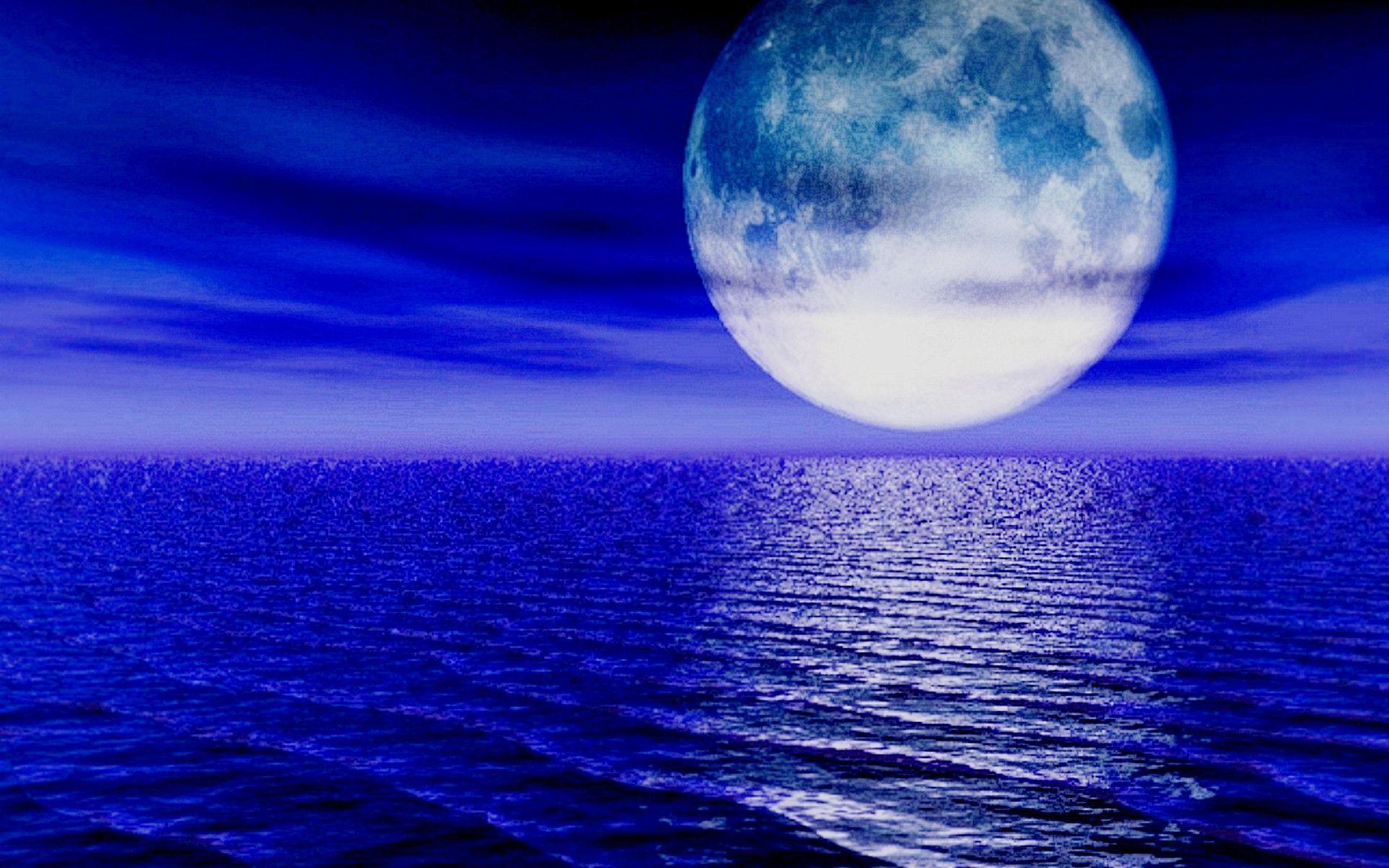 The moon night. huwallpaper