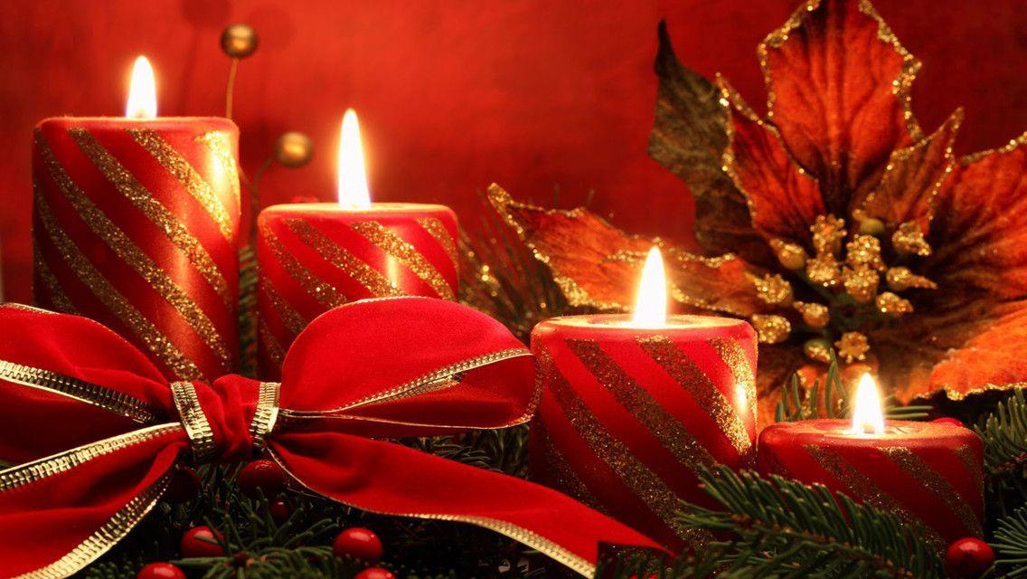 Free Download Christmas Candle lights HD Wallpaper for iPhone 5