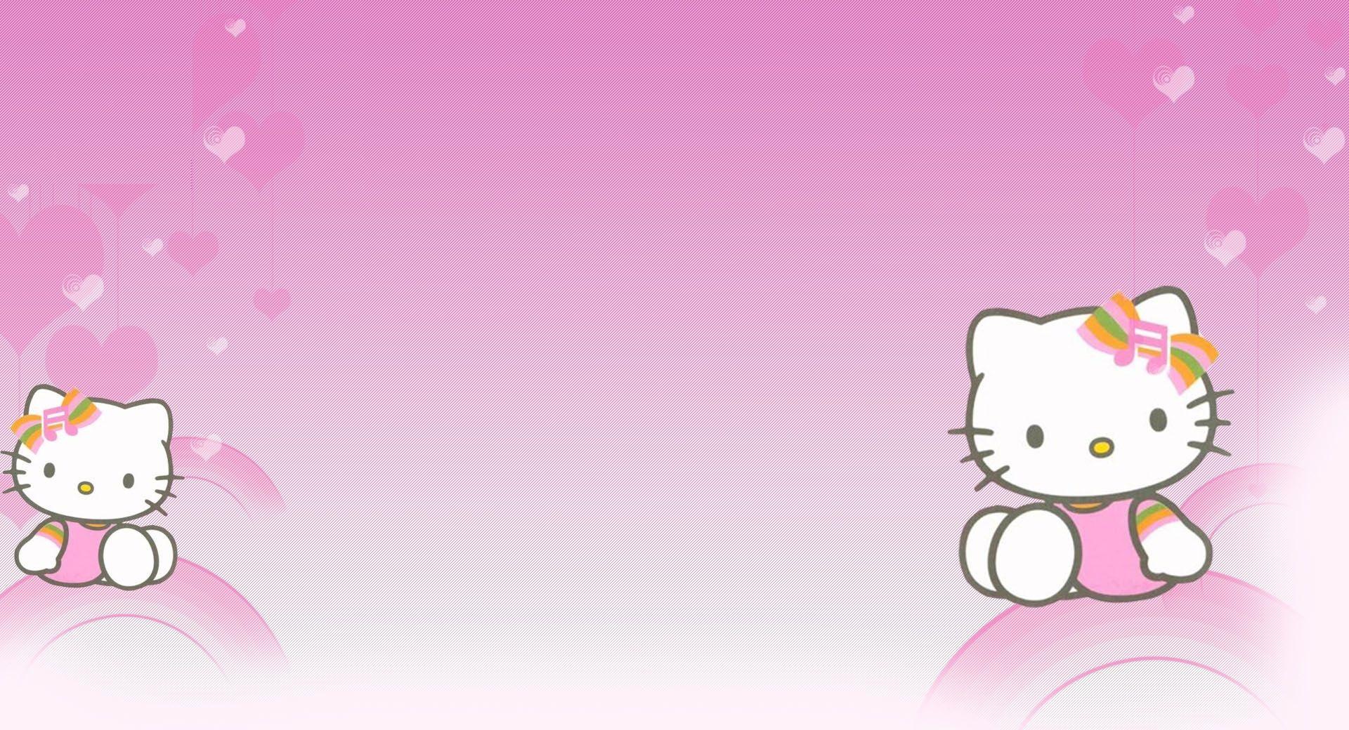 Hello Kitty Pink Background Wallpaper