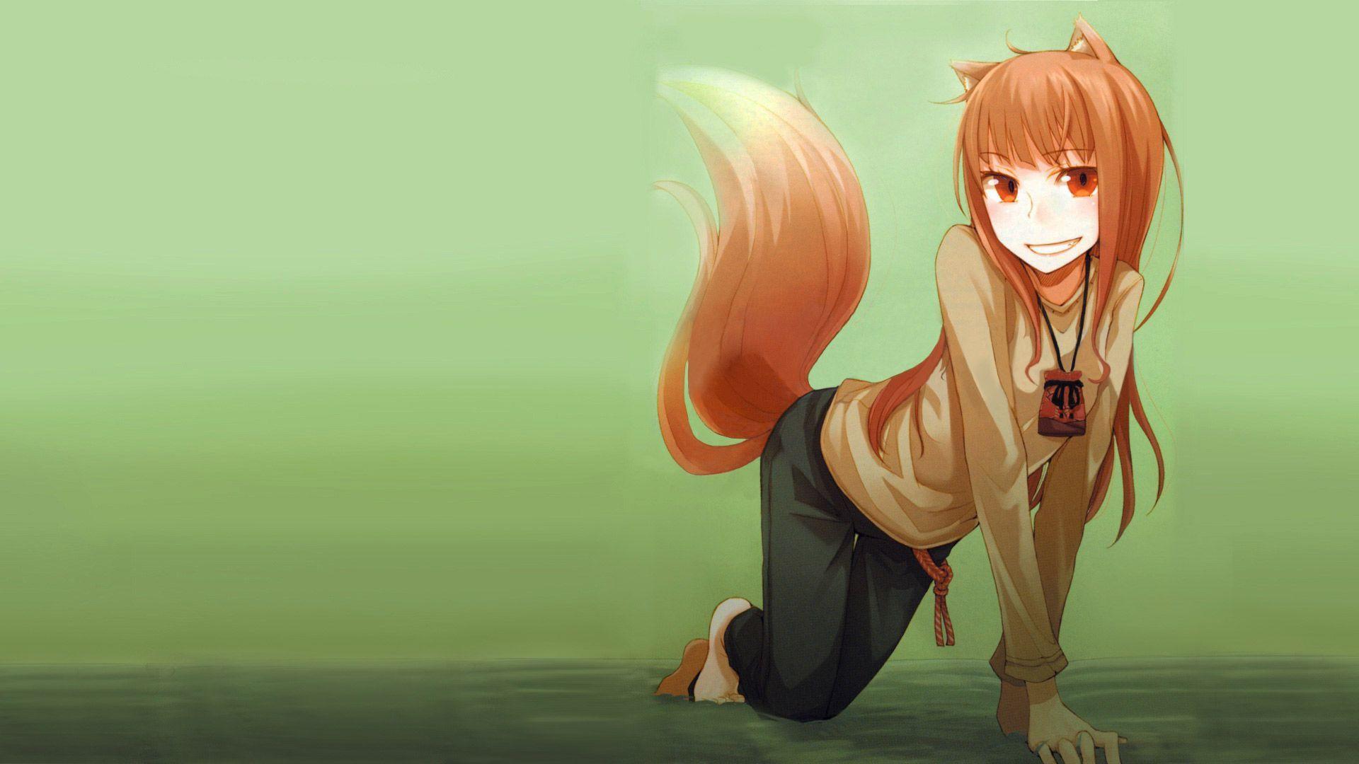 Holo and Wolf wallpaper