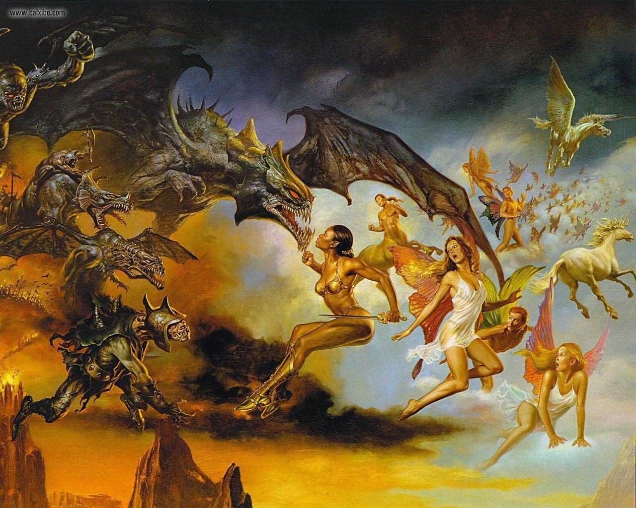 Boris Vallejo Wallpaper Oris Drachen Bruce Picture