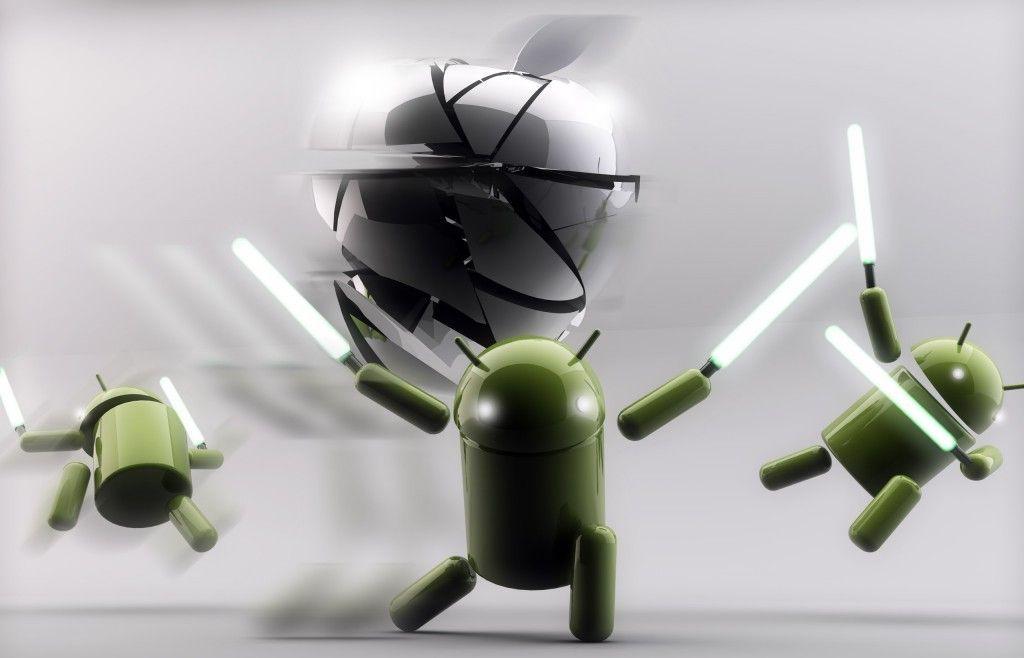 Android Vs Apple Funny Wallpaper For Android FansDzineblog360