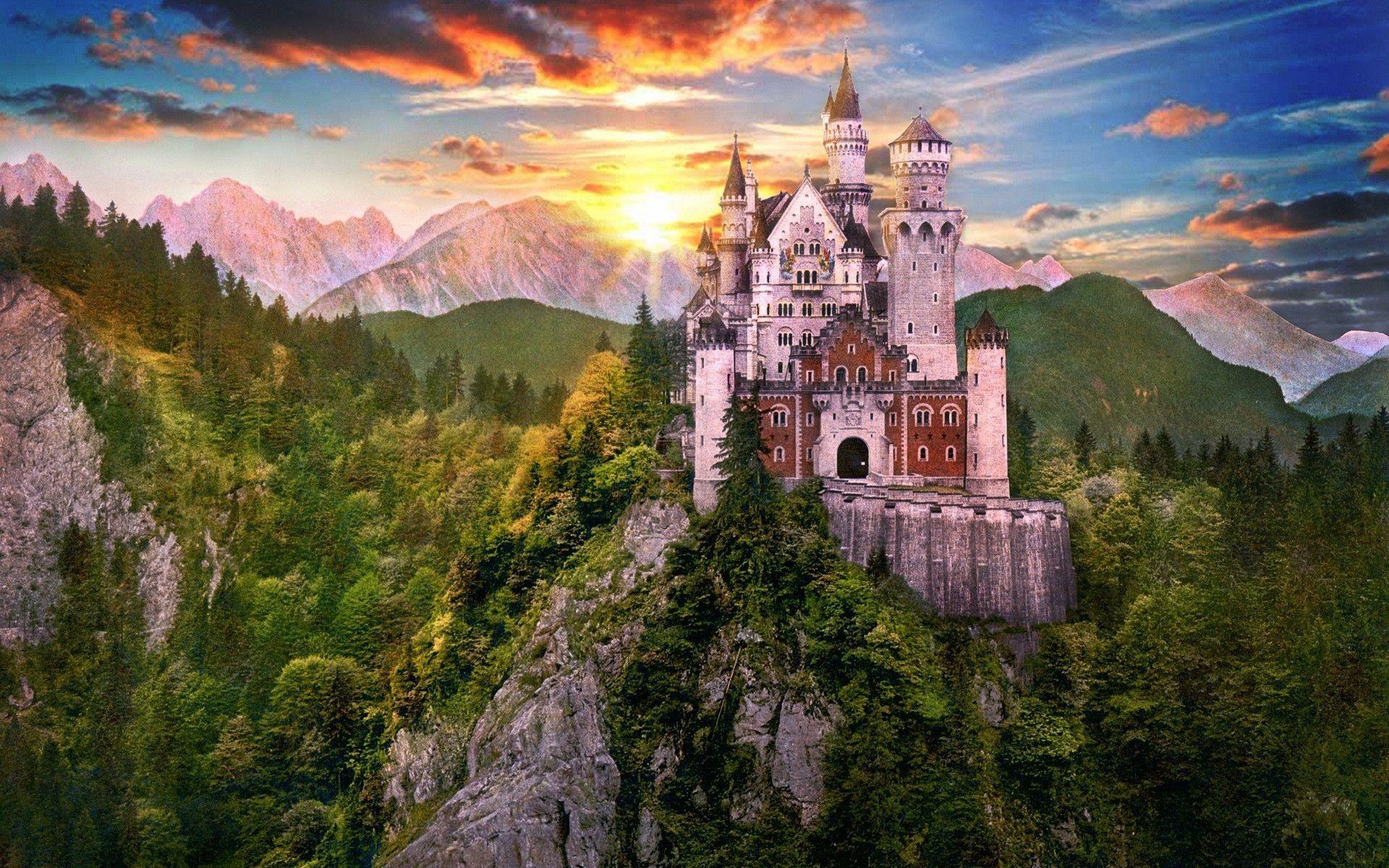 Wallpapers For > Fantasy Castle Backgrounds