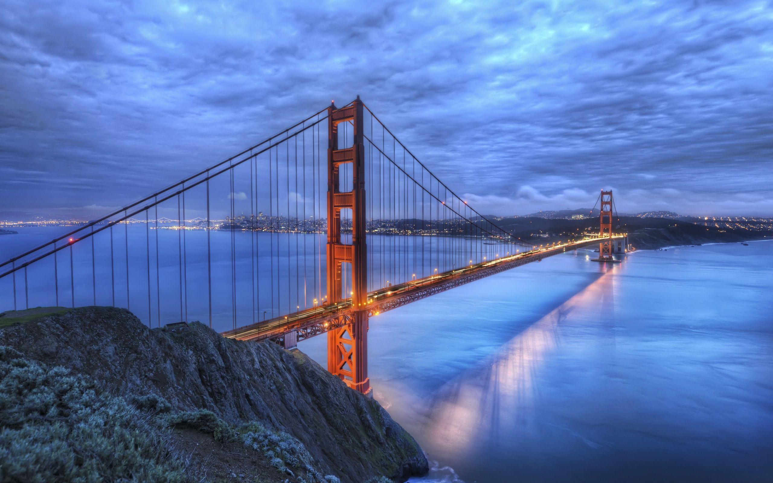 Golden Gate Bridge at Night Wallpaper and