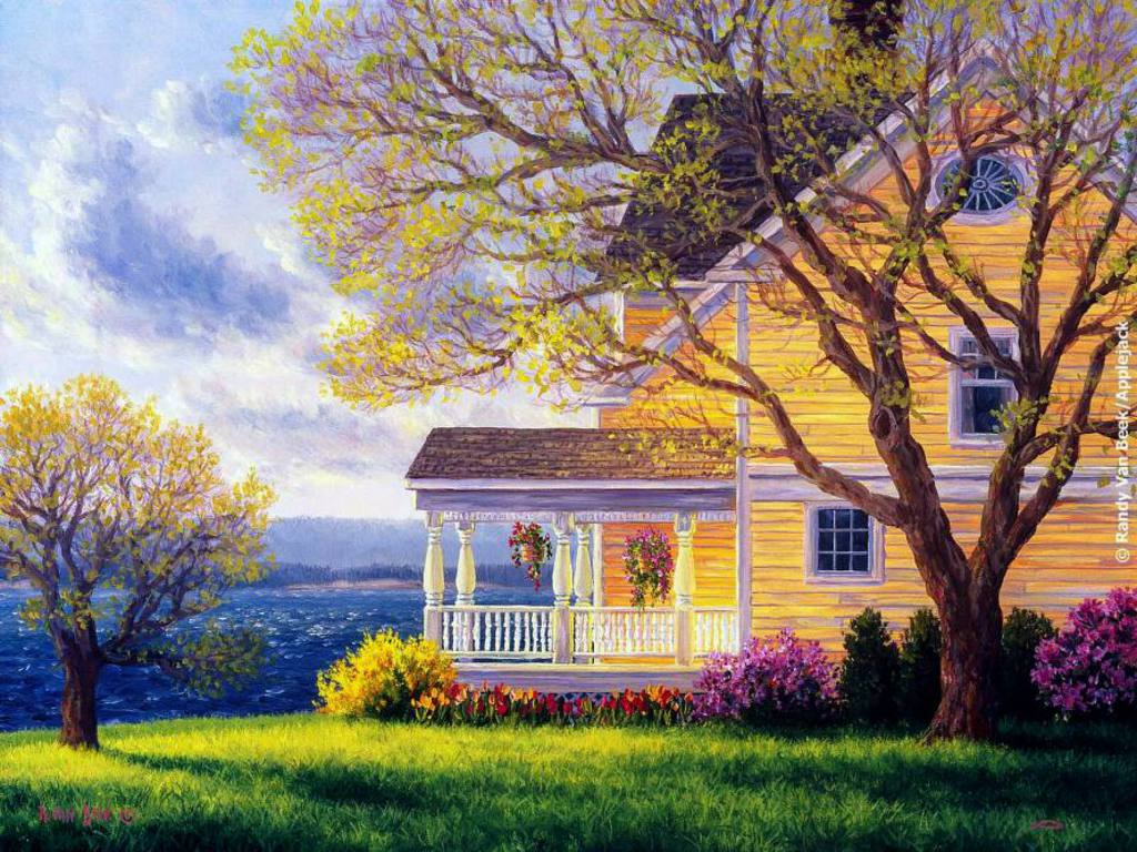 Free Desktop Country Home Wallpaper Background HD. woliper