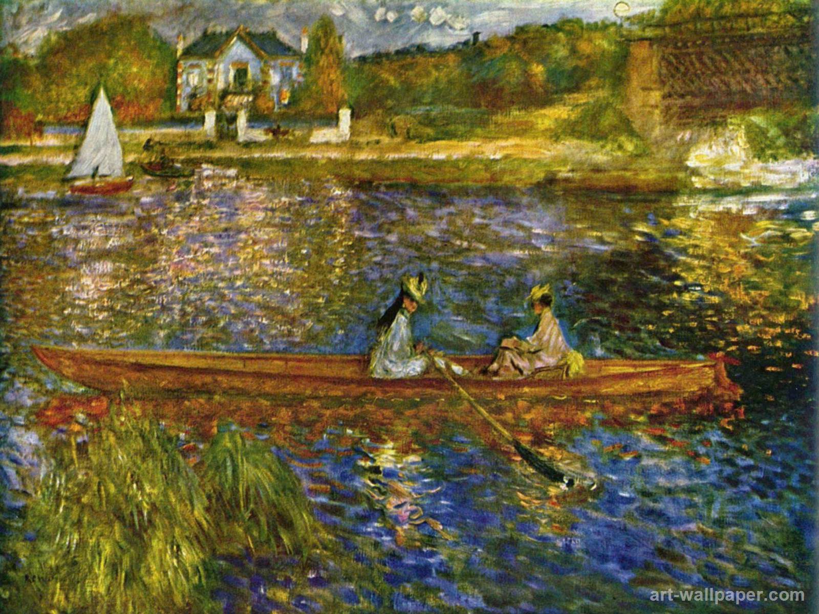 Seine At Asnères, Renoir Pierre Auguste Wallpaper