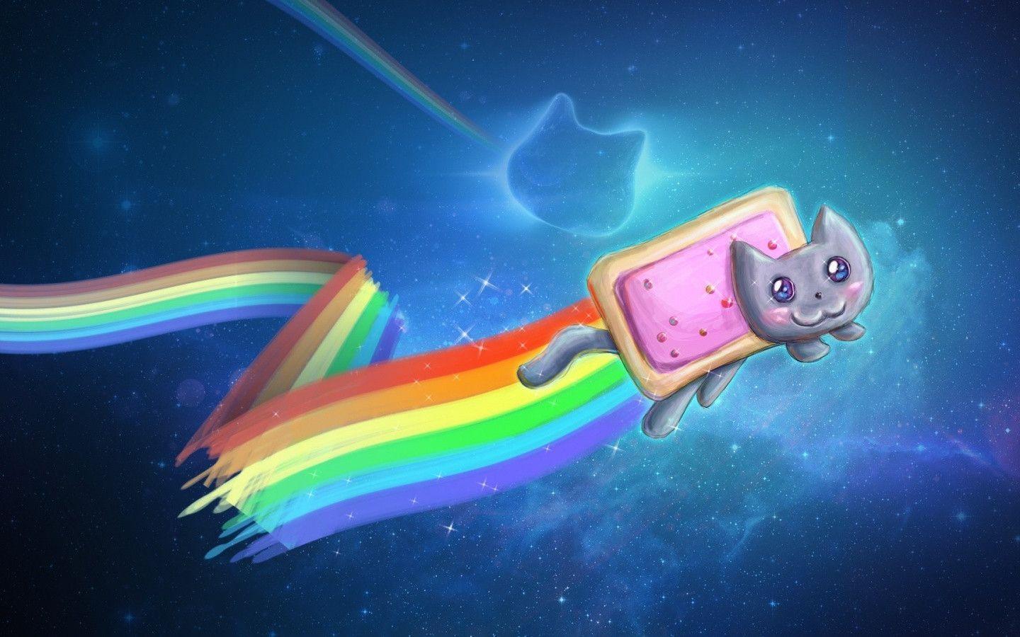 Pin Space Rainbow Desktop Background Wallpaper
