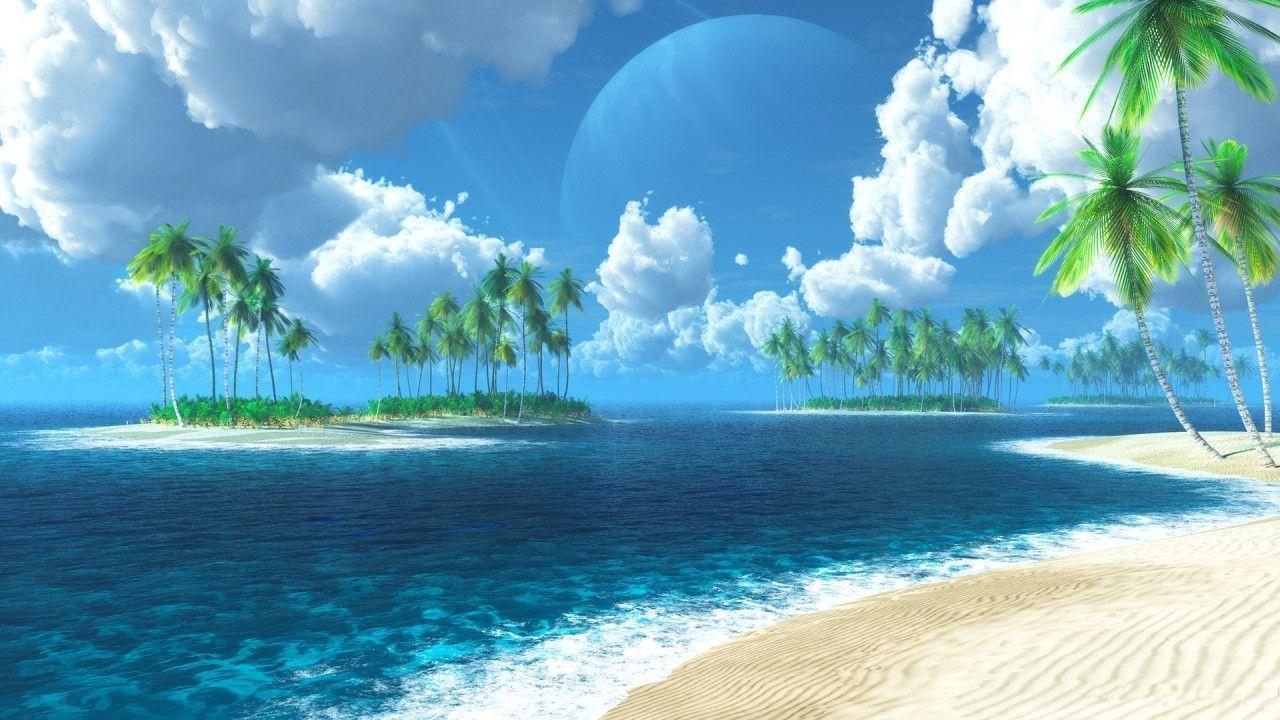 Peaceful Tropical Island Wallpaper In 1280x720 Resolution Free