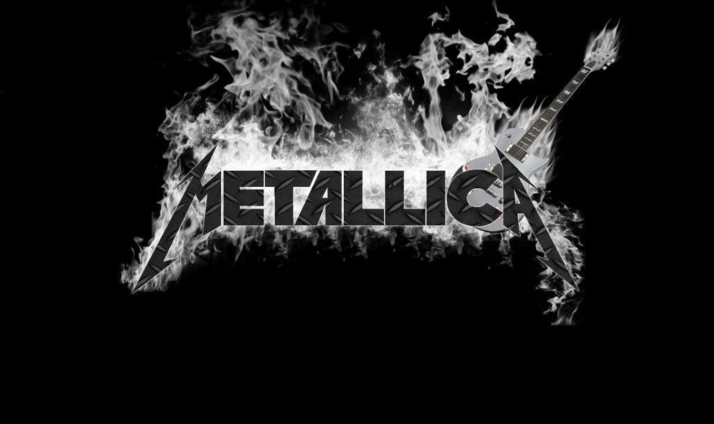 Fantastic Metallica Fire Logo Wallpaper Background