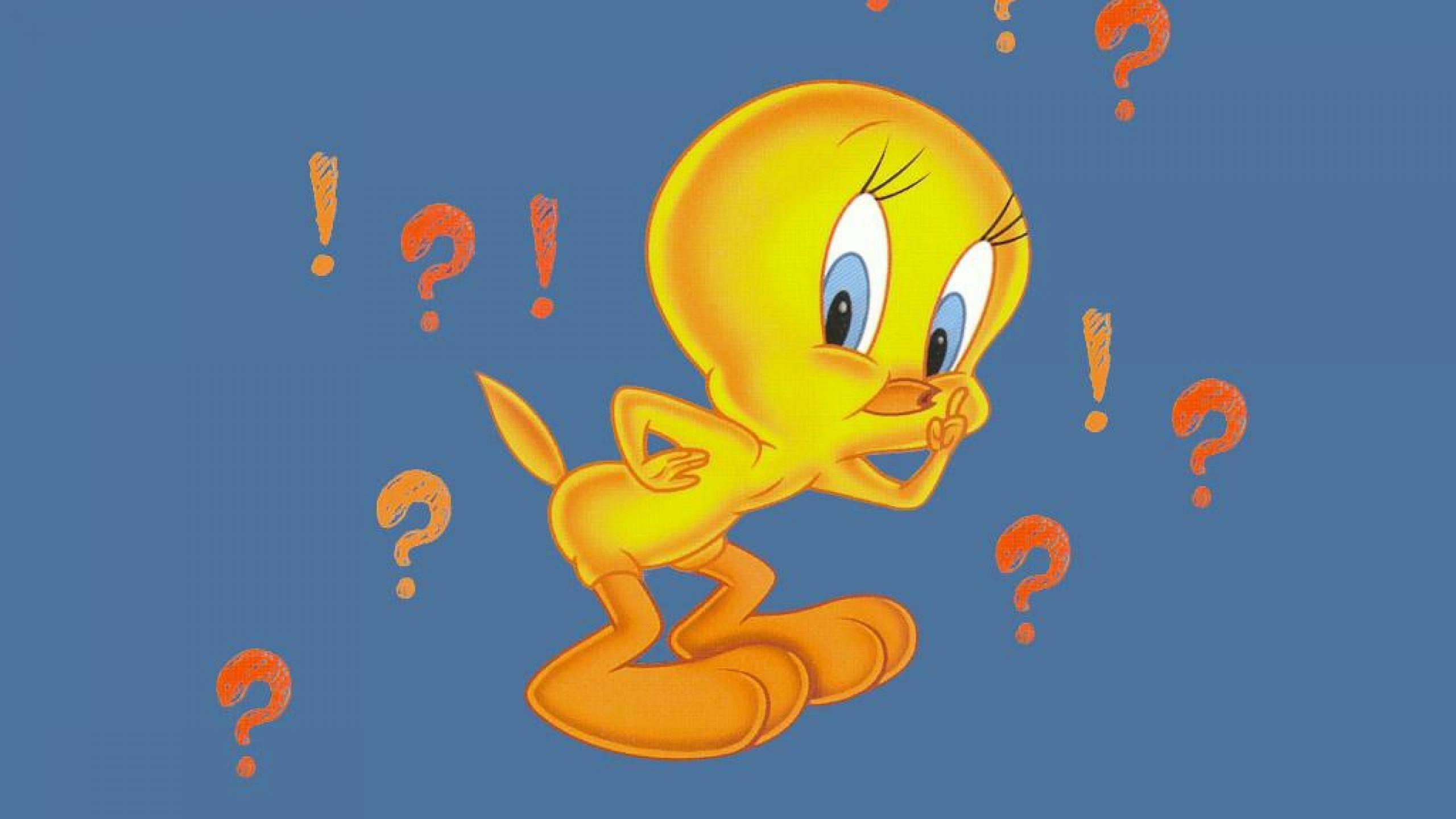 Tweety Pie Shh Exclamation Marks Question HD wallpaper #
