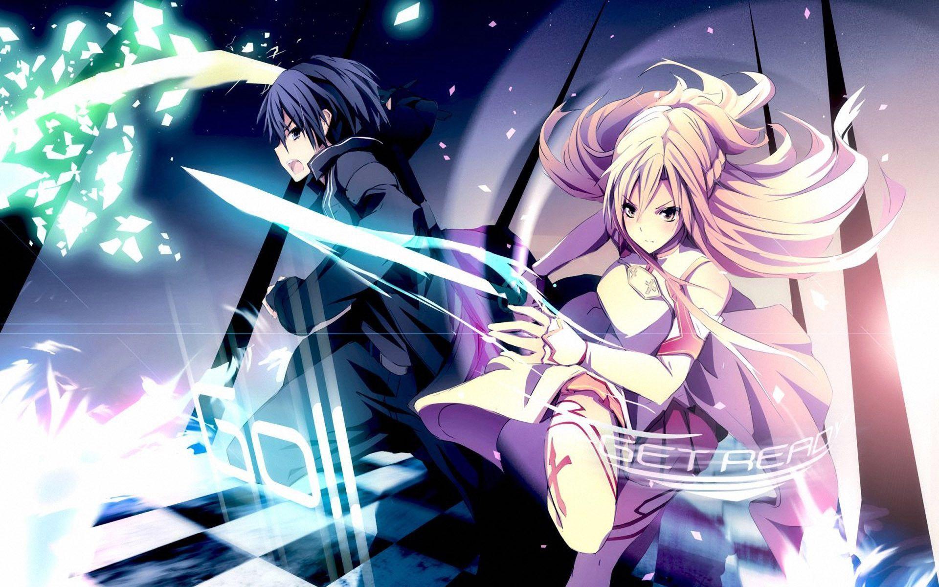 Kirito and Asuna Art Online Wallpaper #