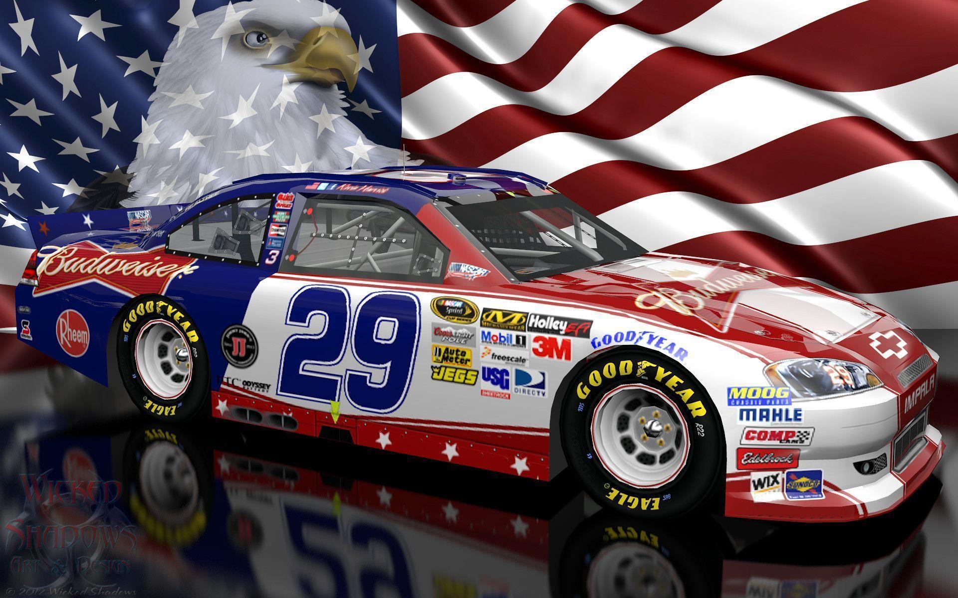 Kevin Harvick NASCAR Unites Patriotic wallpaper. Sport HD Wallpaper