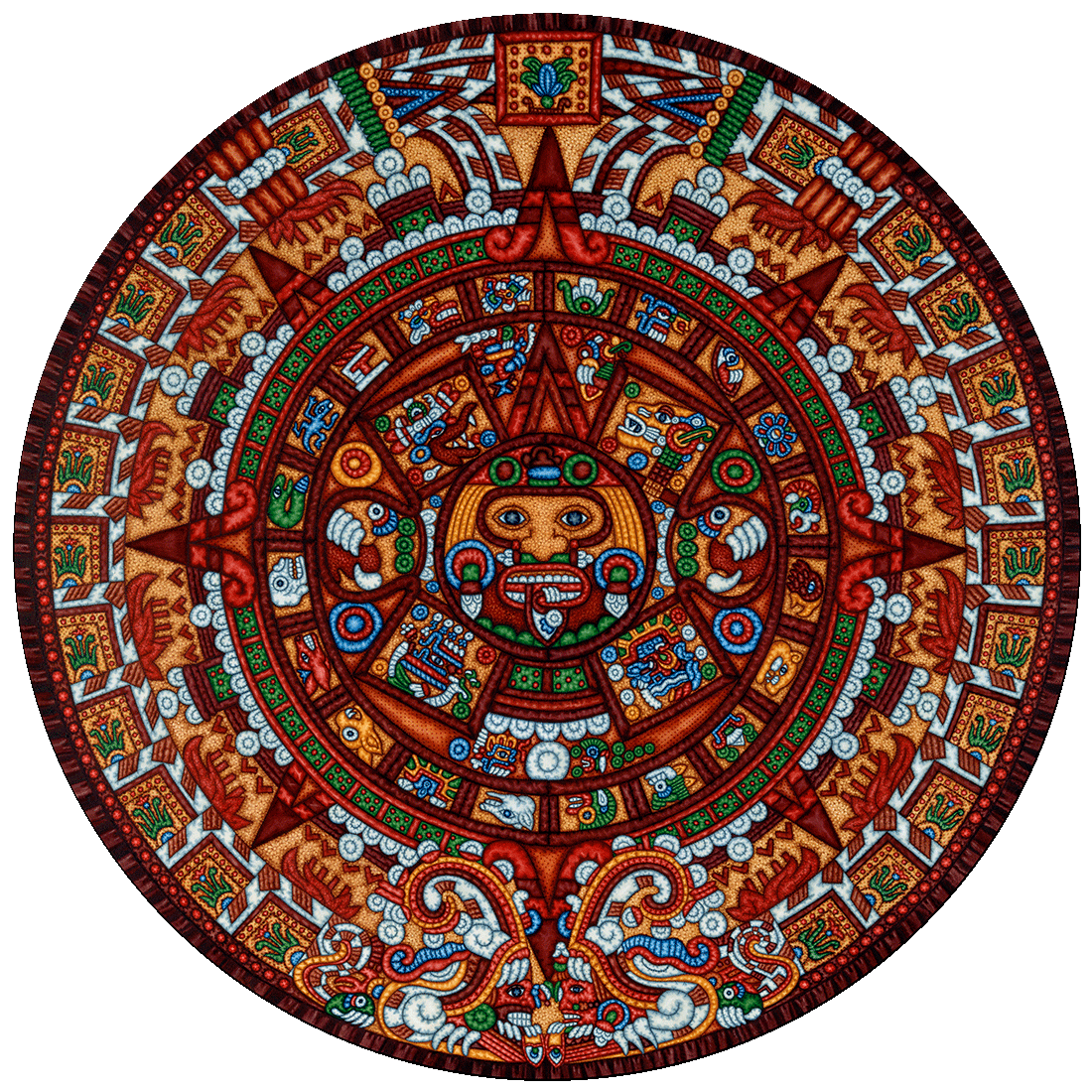Aztec Calendar Mayan SVG File