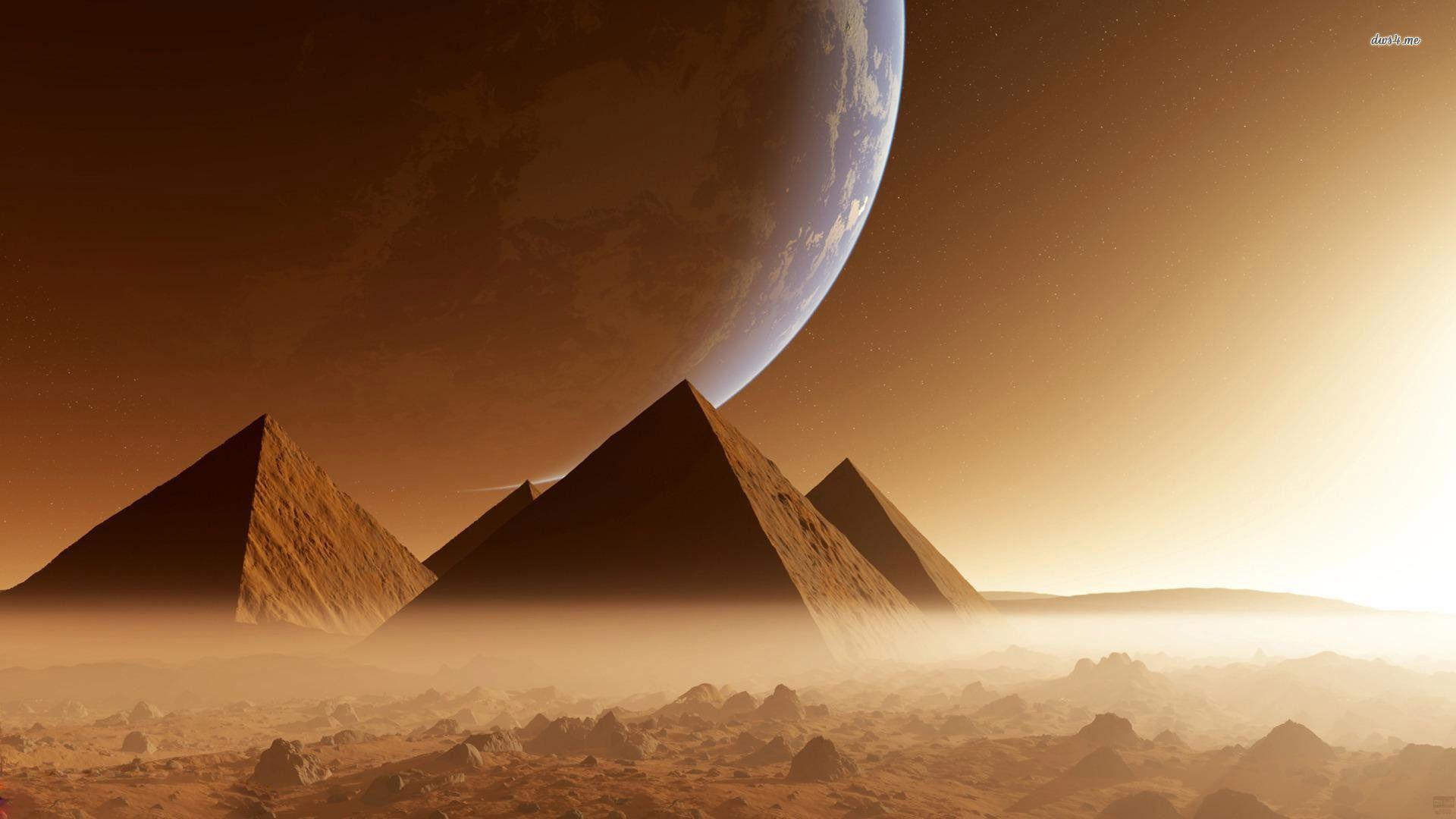 9942 Pyramids On Alien Planet