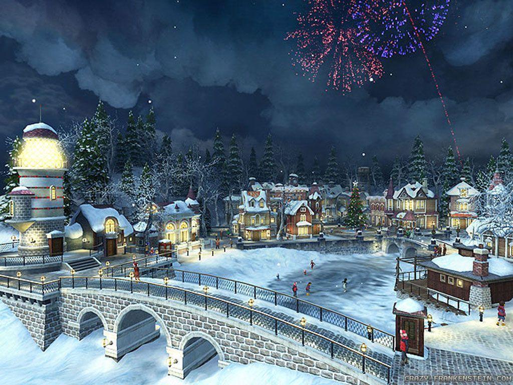 Christmas Village Background 3264 Wallpaper