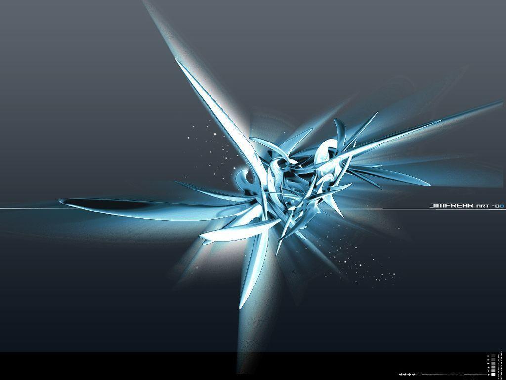 Blue Abstract Art Wallpaper. High Quality PC Dekstop Full HD