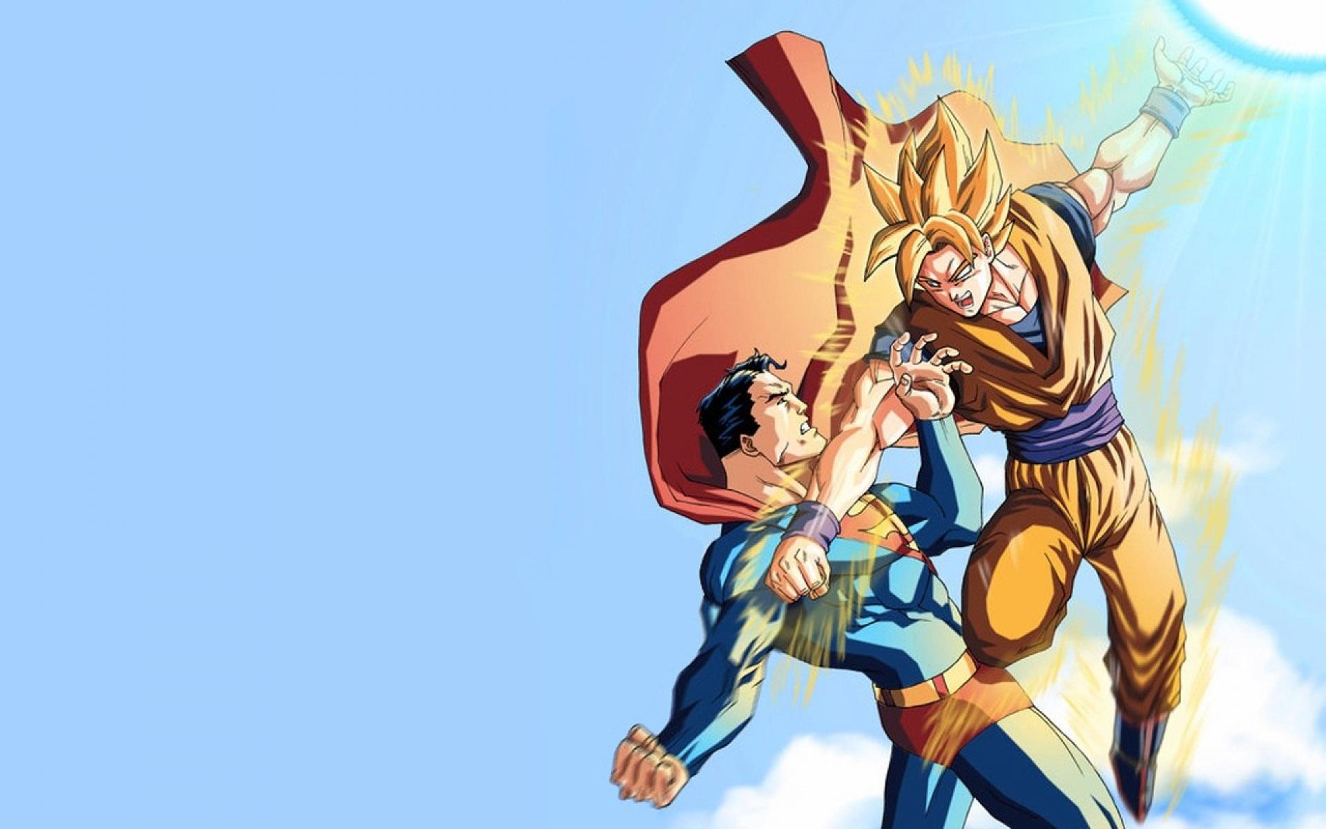 Son Goku Super Saiyan Vs Superman Wallpaper. Frenzia