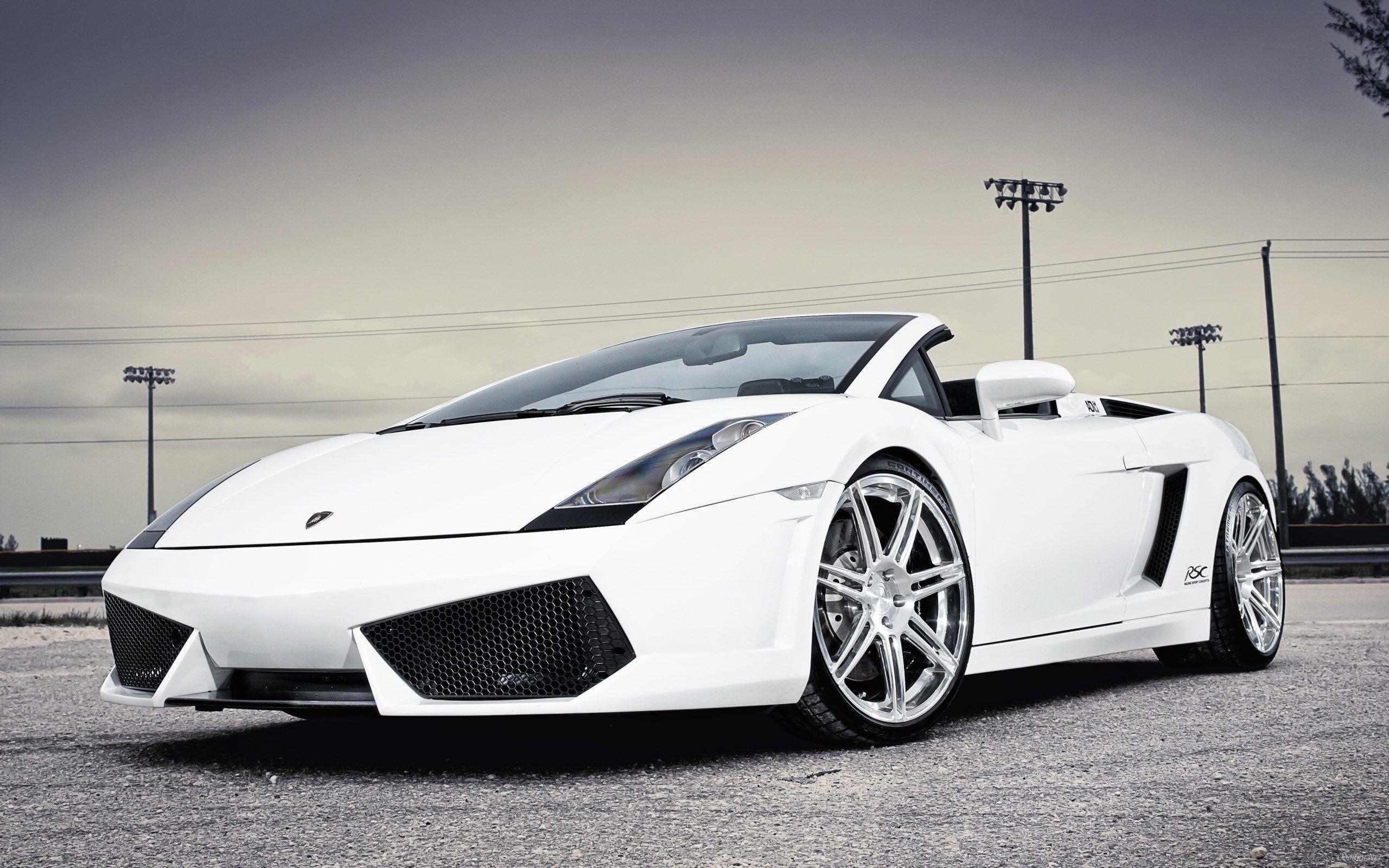 White Lamborghini Gallardo HD Wallpaper