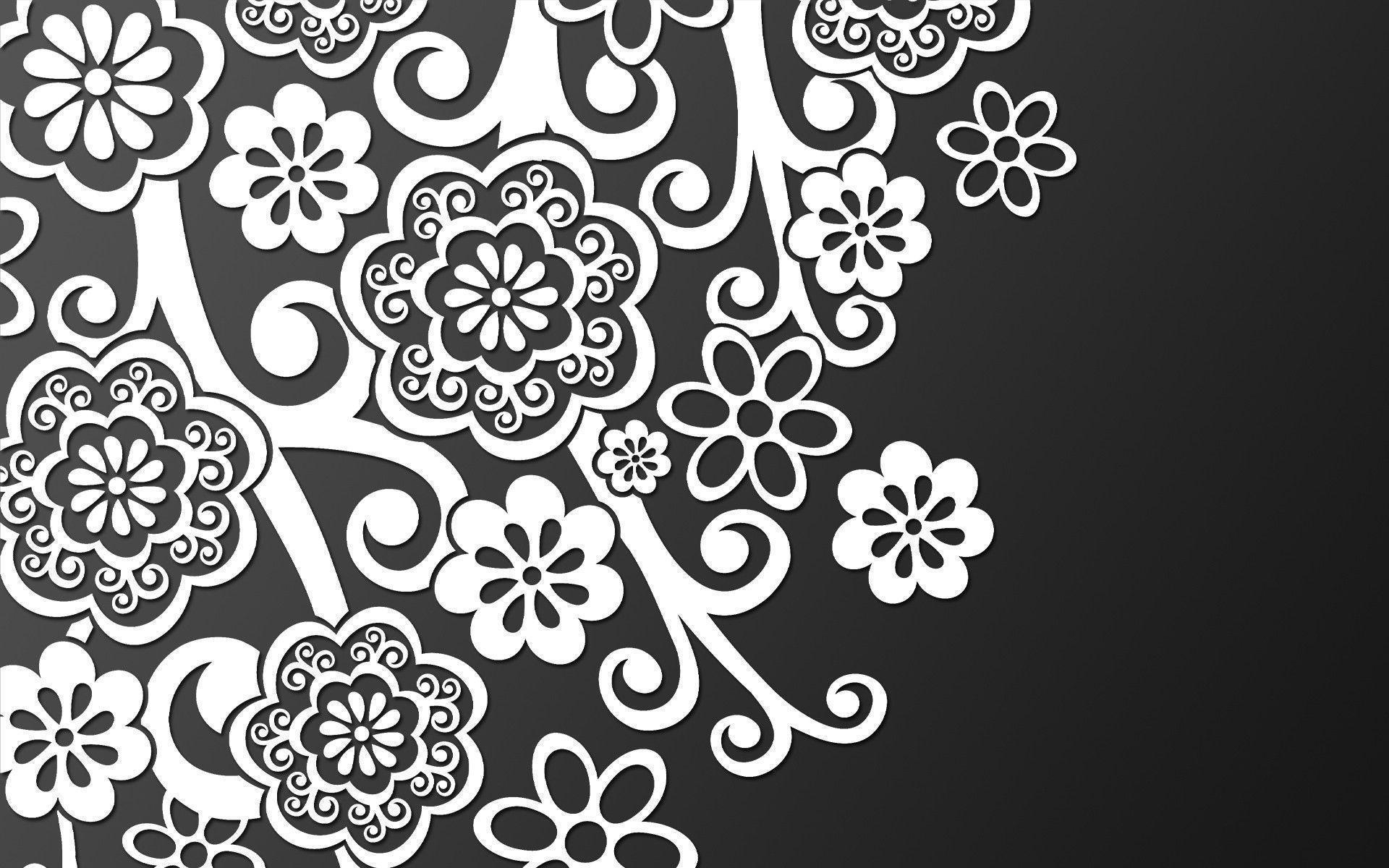 Pretty Black Patterns Desktop Wallpaper HD