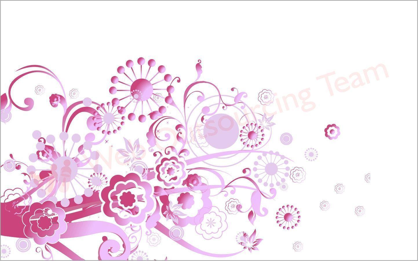Flowery Background Landscape Pink White Outsourcing Team