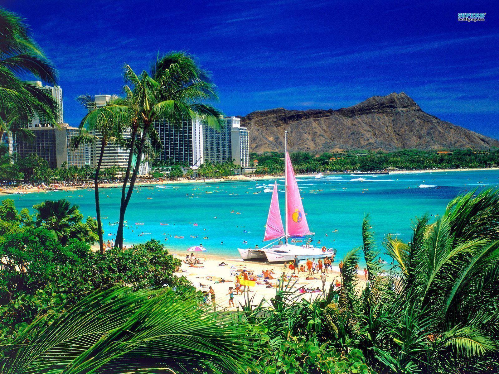 Widescreen Beaches Waikiki Beach Wallpaper, HQ Background. HD