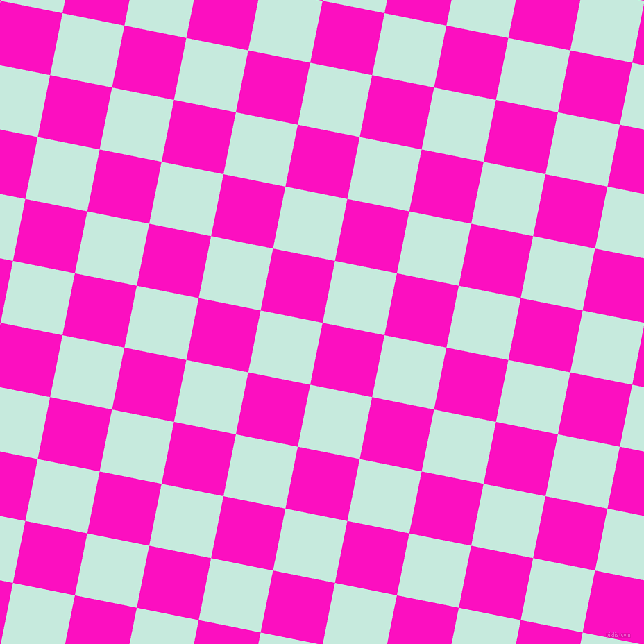 Shocking Pink and Mint Tulip checkers chequered checkered squares