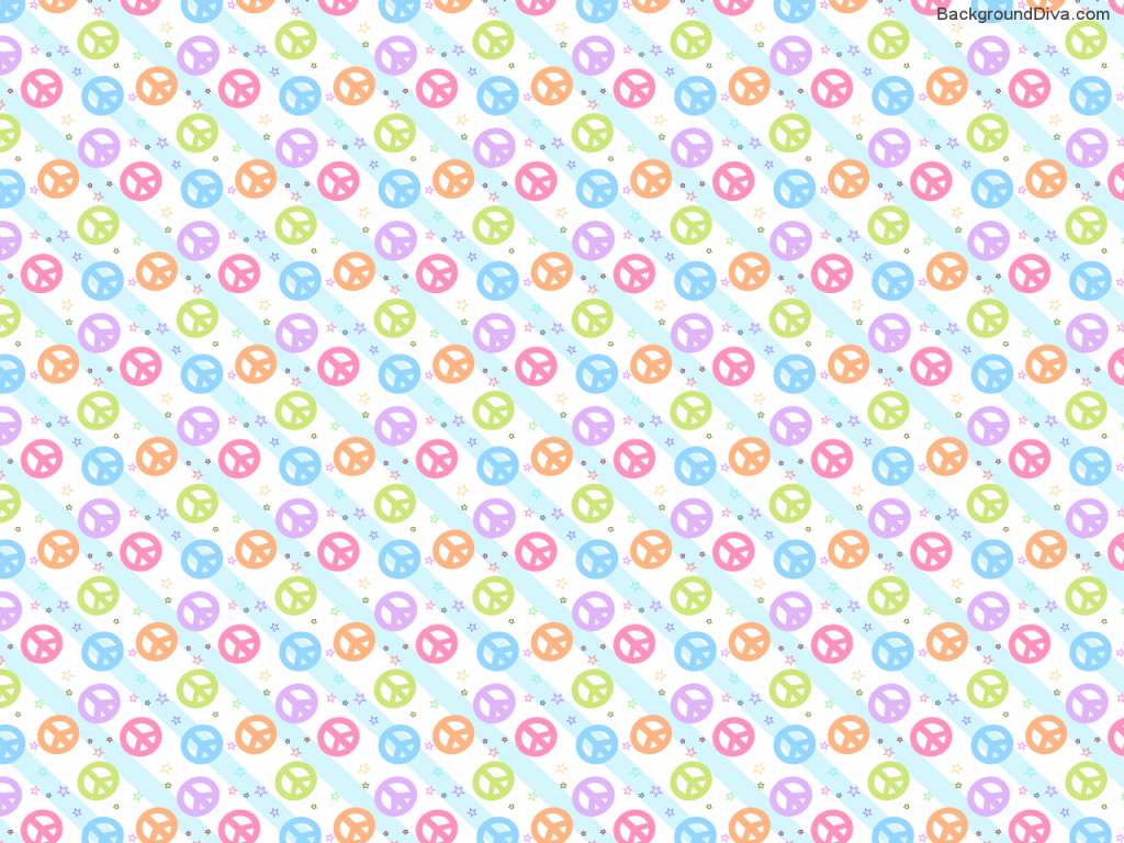 Wallpaper For > Colorful Peace Sign Background For Desktop
