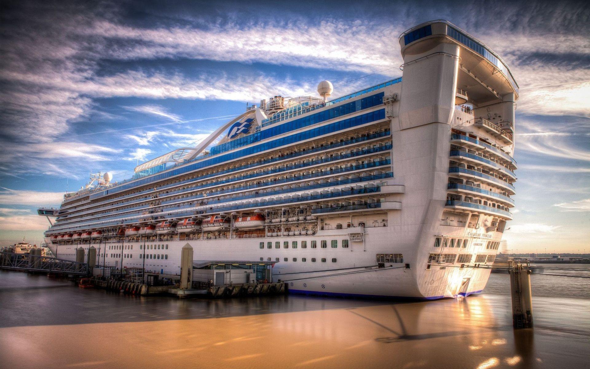 Cruise Ship On Port Wallpaper, iPhone Wallpaper, Facebook Cover