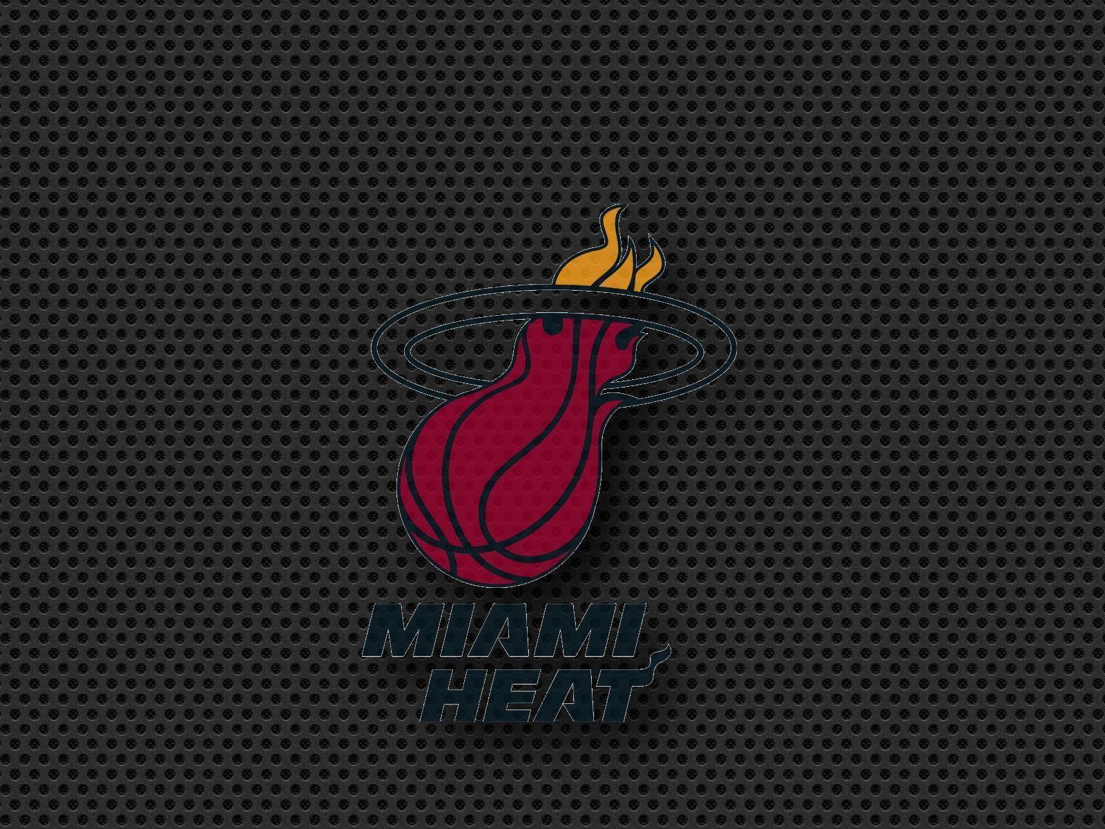 Miami Heat Logo On Carbon Black 1600x1200 DESKTOP NBA / Miami Heat