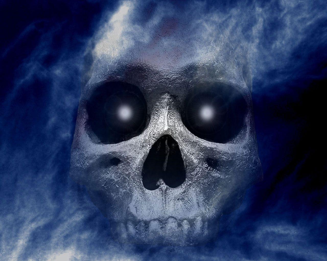 Wallpaper For > Cool 3D Skull Wallpaper