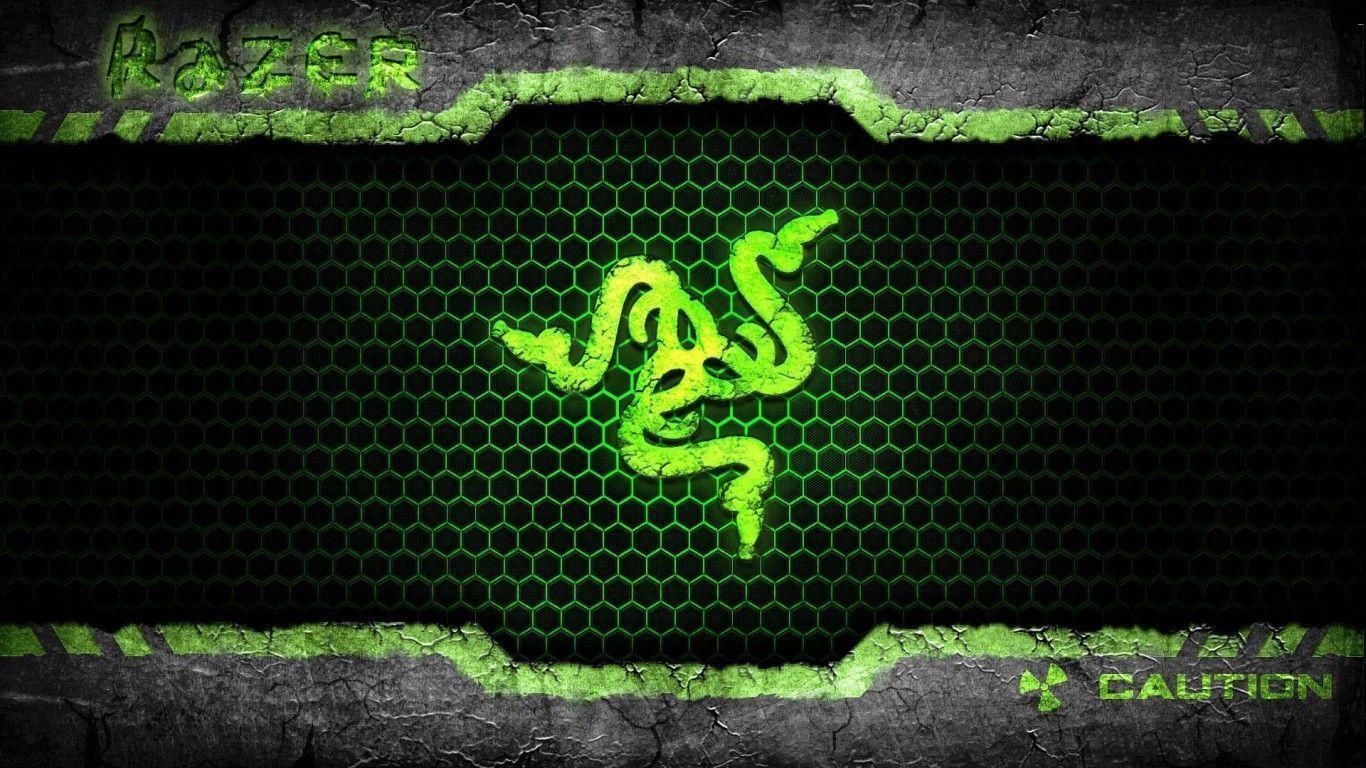 Green Razer Razer Logo us Wallpapers 1366x768