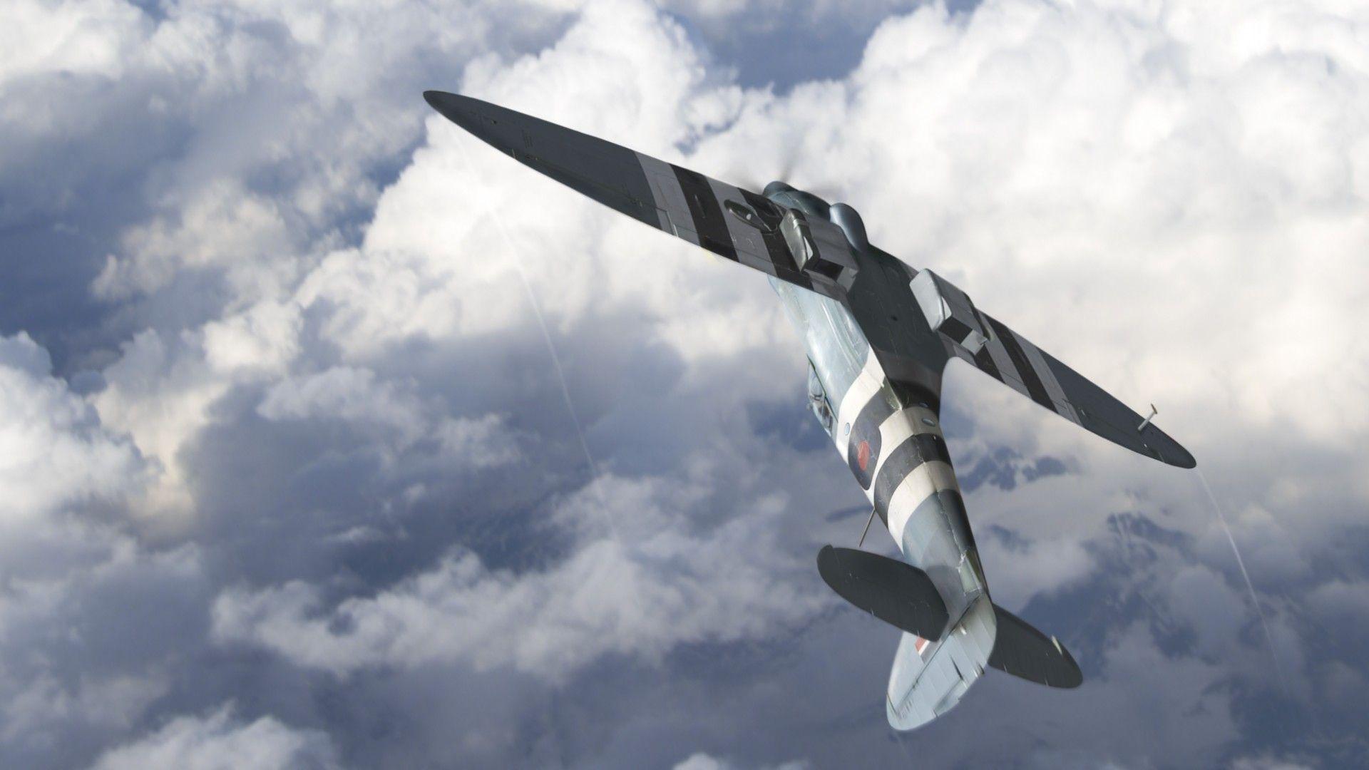Supermarine Spitfire Art Background 1 HD Wallpaper