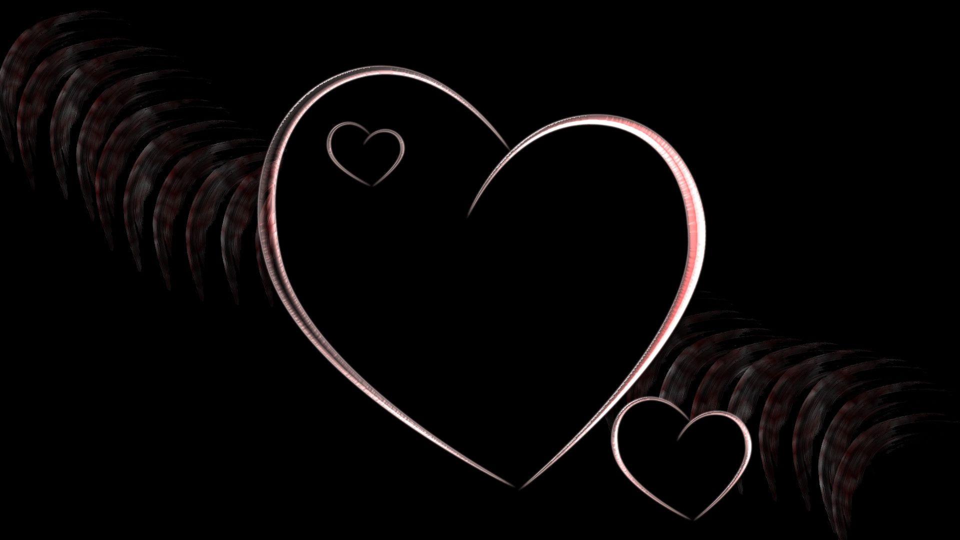 Hearts With Black Backgrounds Wallpaper Cave